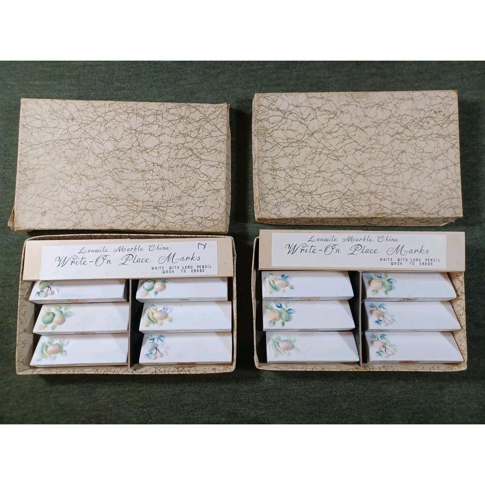 Lenwile Marble China Write-On Place Marks Ardalt Lot Of 2 Sets Of 6